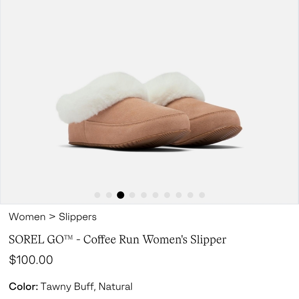Sorel Coffe Run Women's Slipper - Tawny Buff and Natural